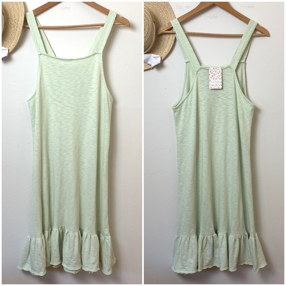 nwt // free people beach peplum bib midi dress